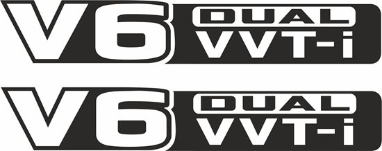 Picture of V6 Dual VVT-i side replacement Decals / Stickers