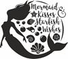 Picture of "Mermaid Kisses Starfish Wishes" Wall Art sticker