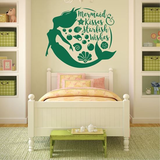 Picture of "Mermaid Kisses Starfish Wishes" Wall Art sticker