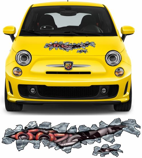 Picture of Fiat 500 / 595 Abarth Turbo Bonnet Tear Sticker