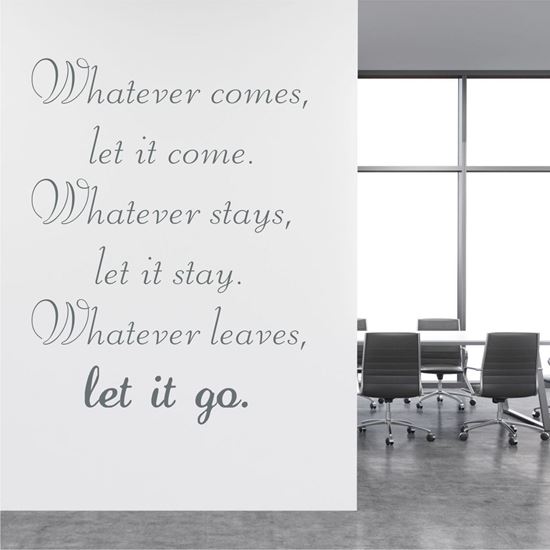 Picture of "Whatever comes..."  Wall Art sticker