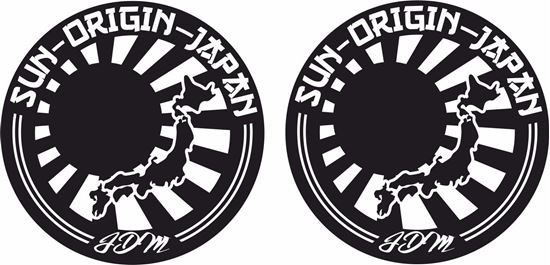 Picture of "Sun Origin Japan" JDM Hand Decals / Stickers