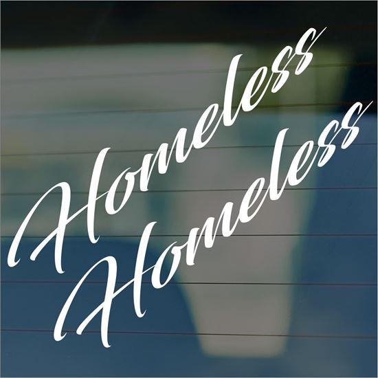 Picture of JDM "Homeless"  Glass / Panel Decals / Stickers