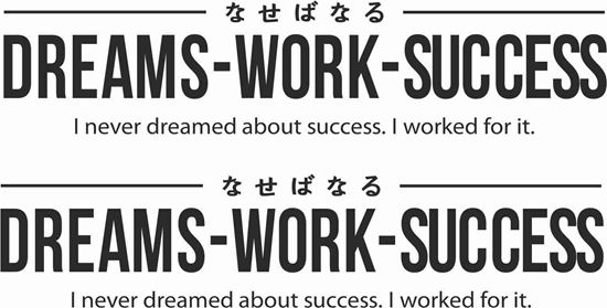 Picture of "Dreams-Work-Success"  JDM Decals / Stickers