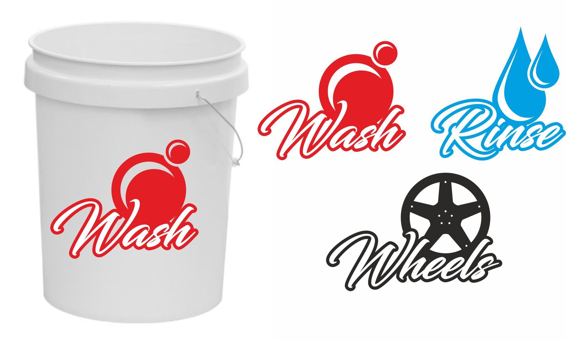 Zen Graphics Wash Rinse Wheels Bucket Decals / Stickers