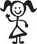 Picture of My Stick Family  "Daughter"  Figure  Sticker