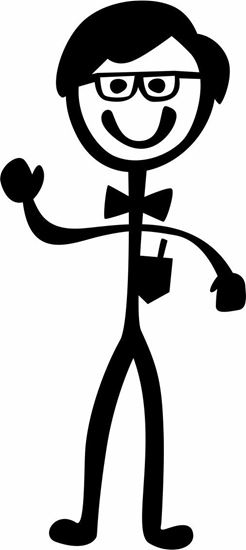 Picture of My Stick Family  "Dad"  Figure  Sticker