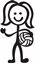 Picture of My Stick Family  "Daughter"  Figure  Sticker