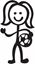 Picture of My Stick Family  "Daughter"  Figure  Sticker