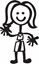 Picture of My Stick Family  "Daughter"  Figure  Sticker