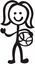 Picture of My Stick Family  "Daughter"  Figure  Sticker