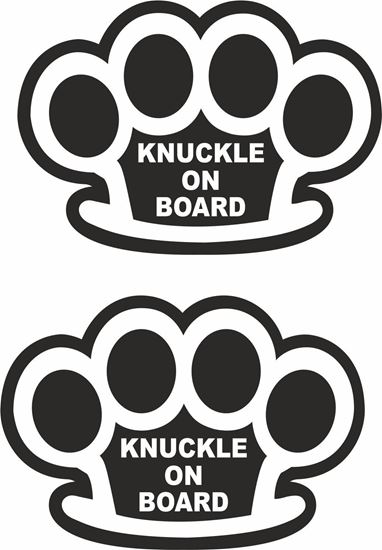 Picture of "Knuckle on board" JDM Hand Decals / Stickers