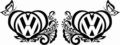 Picture of Heart and Butterfly Decals / Stickers