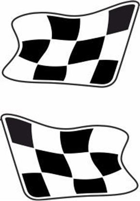 Picture of Fiat Chequered Flag Decals / Stickers