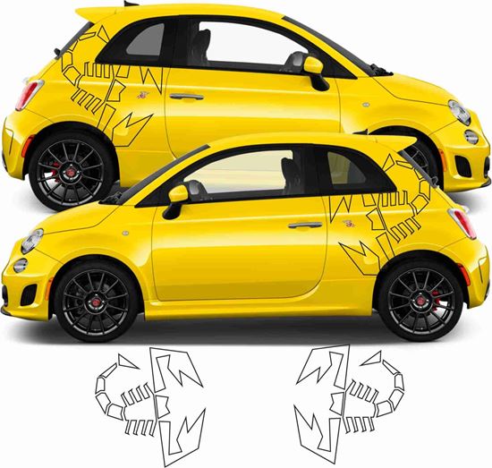 Italia 500 abarth 595  Sticker for Sale by ab design