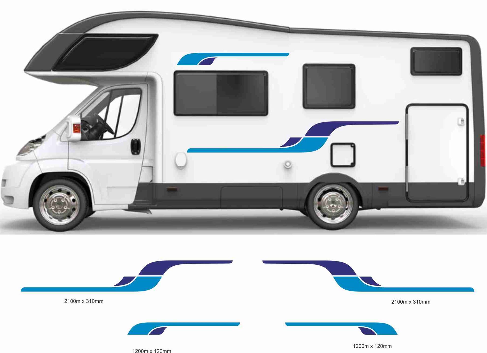 Zen Graphics - Split Stripe Side / General panel Decal / Stickers kit