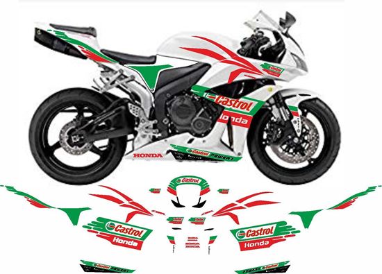 Picture of Honda CBR 6000RR 2011 Team Castrol superbike replica Decals / Stickers
