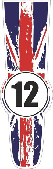 Picture of Great Britain Bonnet Track Number Stripe Sticker / Stripe