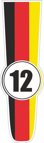 Picture of Germany Bonnet Track Number Stripe Sticker / Stripe