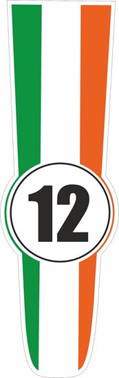 Picture of Ireland Bonnet Track Number Stripe Sticker / Stripe