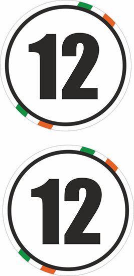 Picture of Ireland  / Panel Door  Numbers  Stickers / Decals