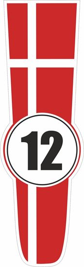 Picture of Switzerland Bonnet Track Number Stripe Sticker / Stripe
