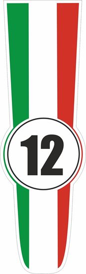Picture of Italy Bonnet Track Number Stripe Sticker / Stripe
