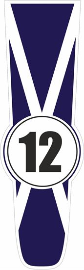 Picture of Scotland Bonnet Track Number Stripe Sticker / Stripe
