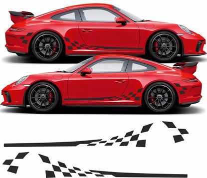 Picture of 991 checkered side Stripes / Stickers