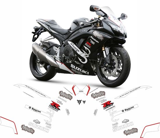 Picture of Relentless race replica Decals / Sticker kit for GSX-R 600 K6  2006 - 2007
