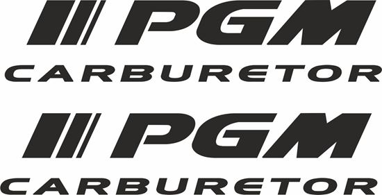 Picture of "PGM Carburetor" Track and street race sponsor logo