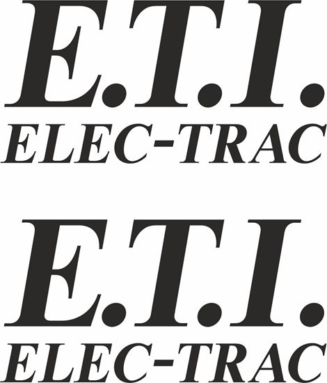 Picture of "E.T.I.  Elec-Trac" Track and street race sponsor logo