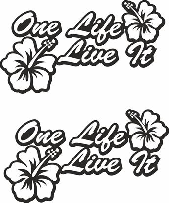 Picture of One Life Live It Decals / Stickers