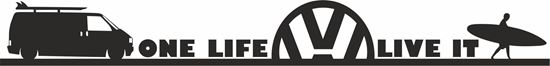 Picture of VW Camper T4 One Life Live it Decal / Sticker