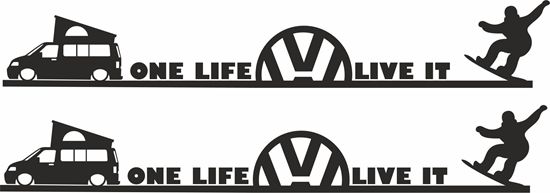 Picture of Transporter Camper T5 One Life Live it Decal / Sticker