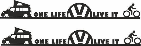 Picture of VW Camper T5 One Life Live it Decal / Sticker