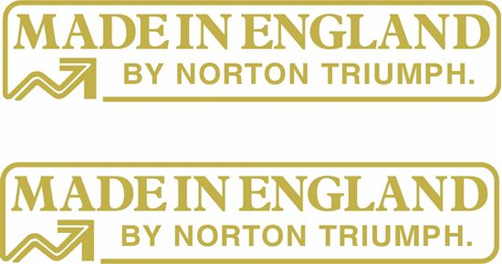 Picture of Classic British Bike "made in England" Decals / Stickers