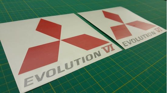 Picture of Mitsubishi Evolution 6 spoiler side Decals / Stickers