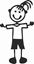Picture of My Stick Family  "Daughter"  Figure  Sticker