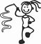 Picture of My Stick Family  "Daughter"  Figure  Sticker