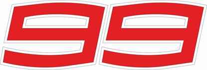 Picture of "99" Jorge Lorenzo Track and street race nose cone number Decal / Sticker