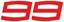 Picture of "99" Jorge Lorenzo Track and street race nose cone number Decal / Sticker