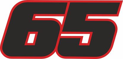 Picture of "65" Jonathan Rea Track and street race nose cone number Decal / Sticker