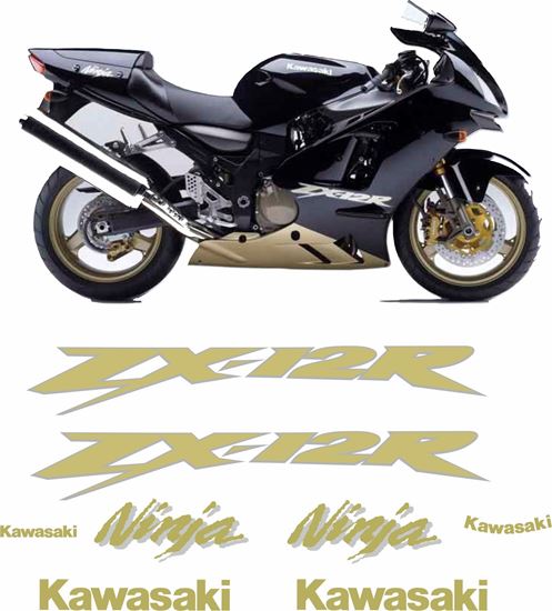 Picture of Kawasaki ZX-12R 2004 replacement Decals / Stickers