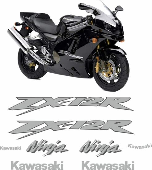 Picture of Kawasaki ZX-12R 2005 replacement Decals / Stickers