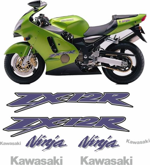 Picture of Kawasaki ZX-12R 2002 - 2005 replacement Decals / Stickers