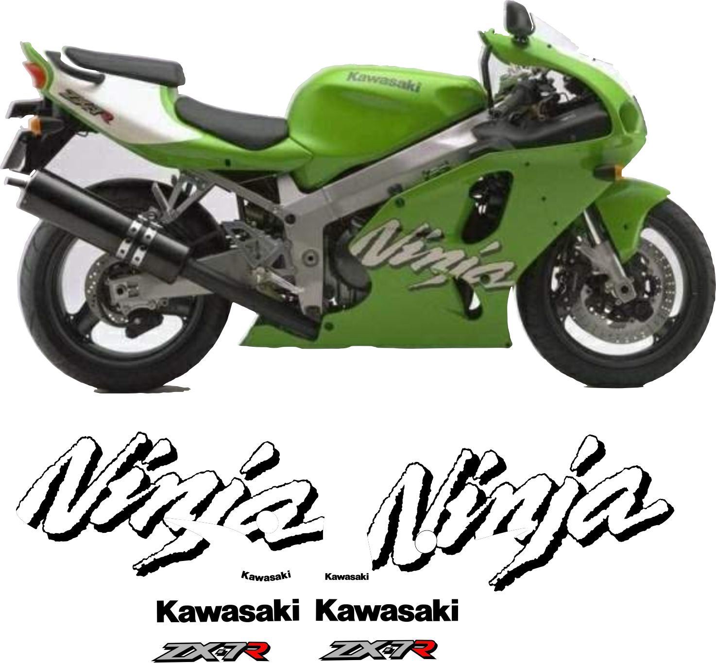 Zen Graphics Kawasaki ZX 7R 1998 replacement Decals / Stickers