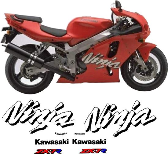 Picture of Kawasaki ZX -7R  1998 replacement Decals / Stickers