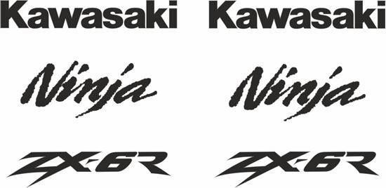 Picture of Kawasaki ZX-6R 2000  replacement Decals / Stickers