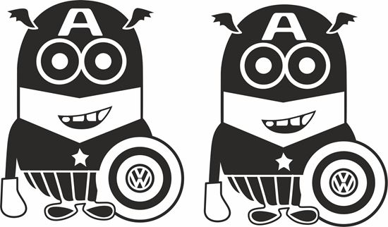 Picture of Minion VW  Captin America general panel  Decals /Stickers